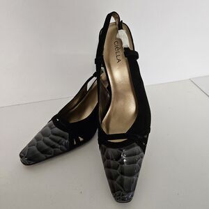 Ella Black and Gray Heels for Women